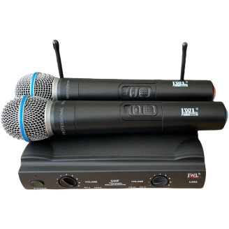 Microfone Sem Fio Duplo JWL U-585